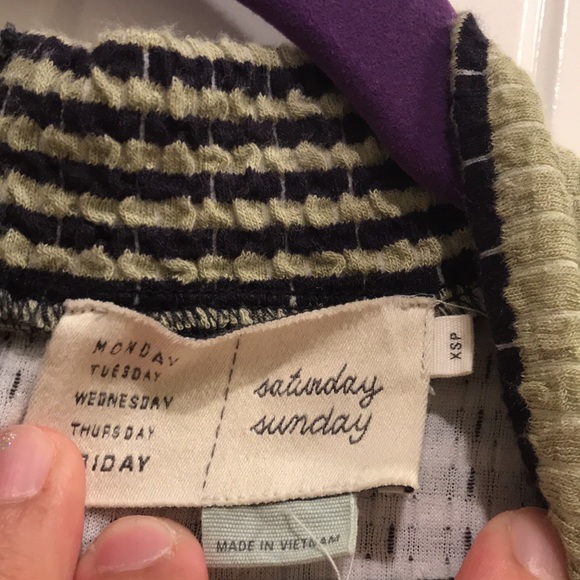 Striped stretchy turtleneck dress Sz XSP - Picture 3 of 4